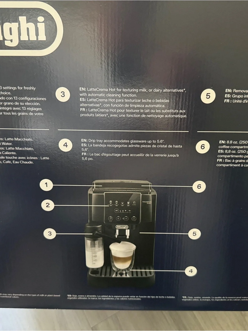 DeLonghi Magnifica Start Black Automatic Espresso & Cappuccino Machine